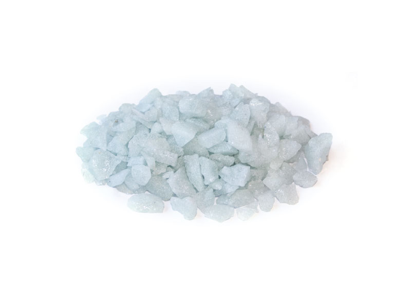 white crushed glass