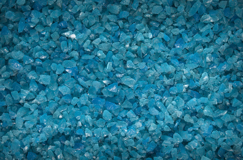 turquoise crushed glass